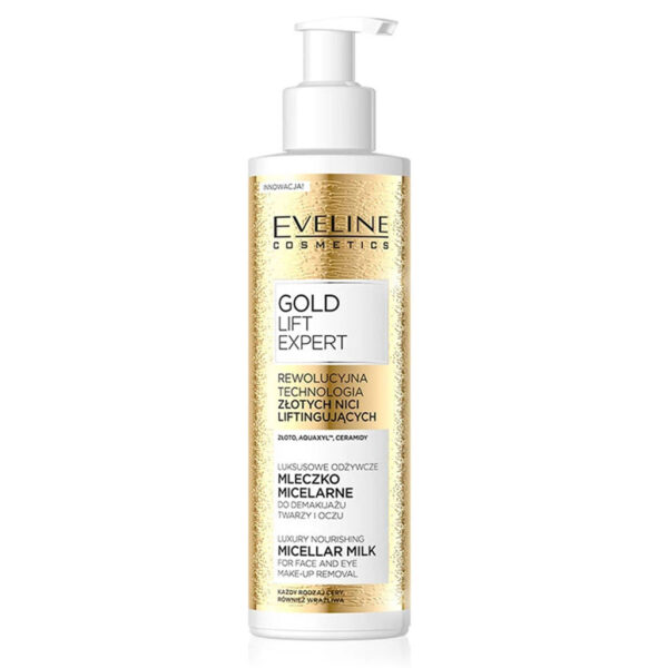 GOLD LIFT EXPERT LUXURY NOURISHING MICELLAR FACE& EYE MILK - Kontrafouris Cosmetics