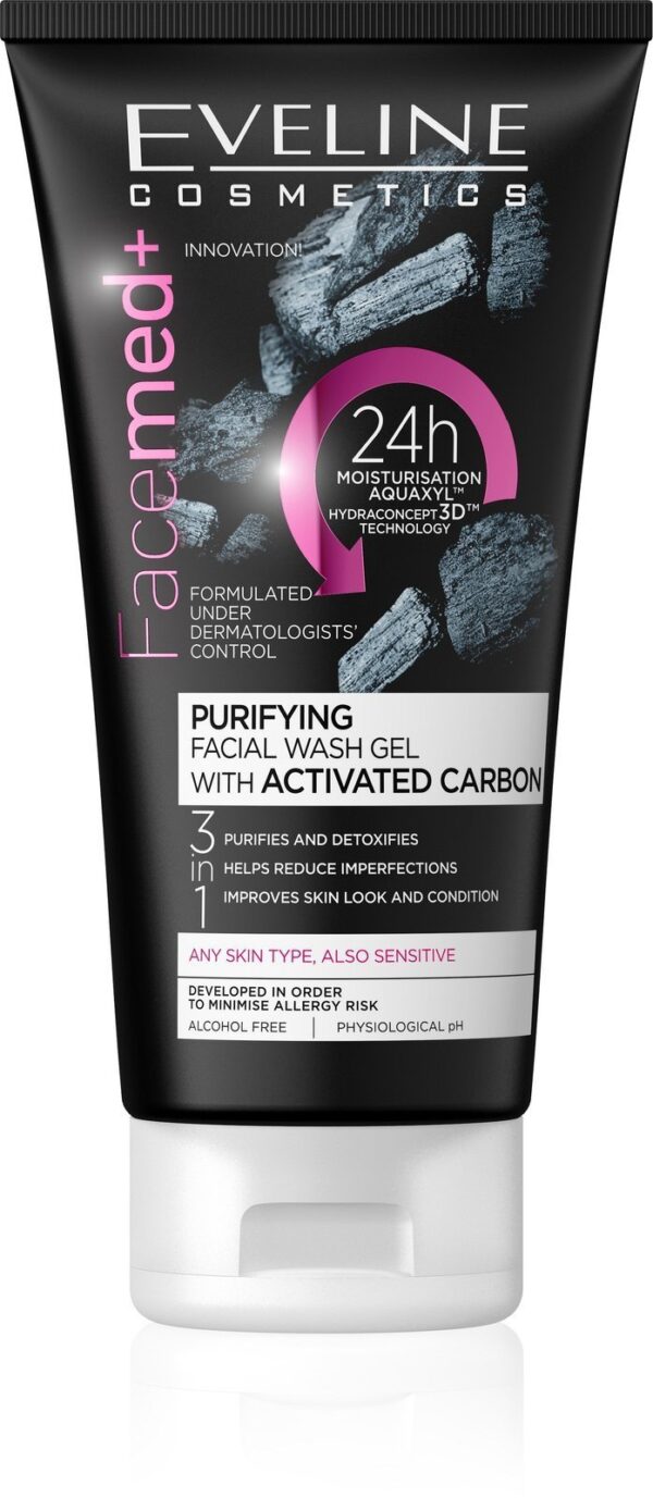 PURIFYING FACIAL WASH GEL WITH ACTIVATED CARBON-Kontrafouris Cosmetics