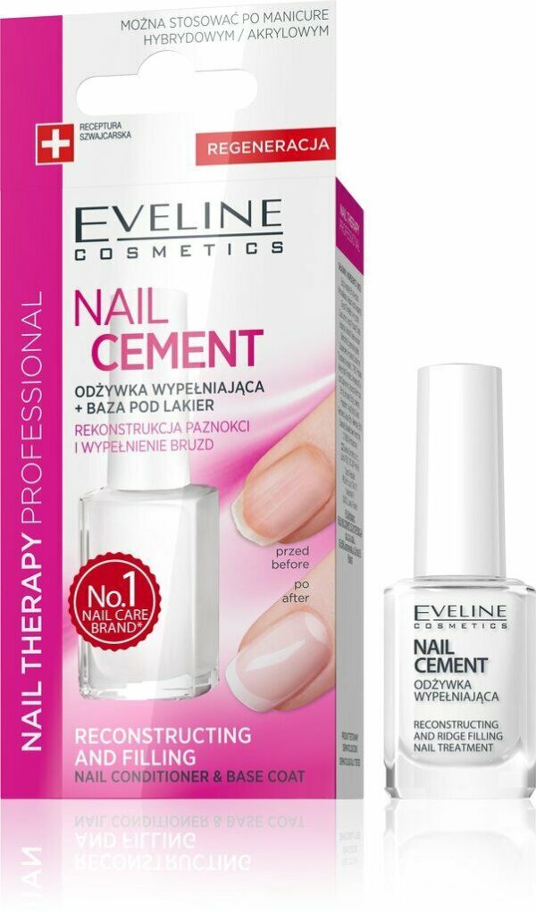 EVELINE NAIL THERAPY CEMENT CONDITIONER & BASE COAT-Kontrafouris Cosmetics