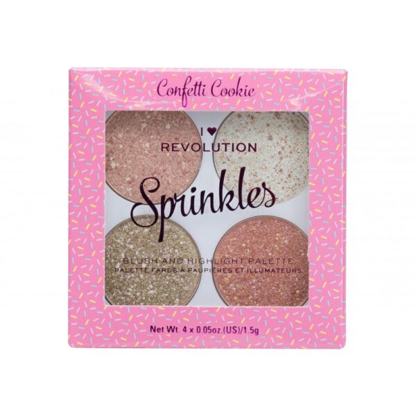 I Heart Revolution Sprinkles Blush and Highlighter Palette-Kontrafouris Cosmetics